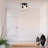 3-Light Flush Mount Ceiling Light, Matte Black, Clear Ribbed Glass Shades, Home Improvement, Dining Room, Kitchen
