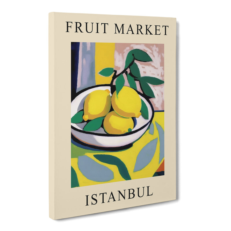 Lemon Istanbul Fruit Market - Wrapped Canvas, 60cm H x 40cm W x 3cm D