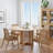 Round Solid Wood Dining Table with Rattan Pedestal-1808413168-1748836202