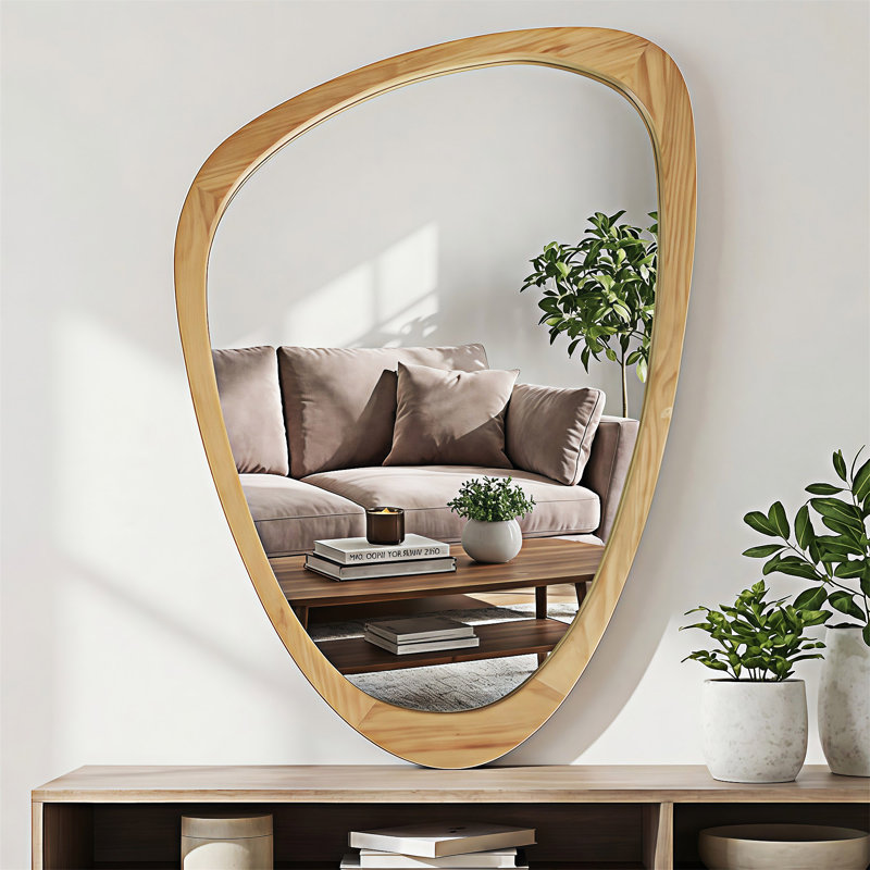 Miroir décoratif, 36,01 po x 24,01 po, Chêne