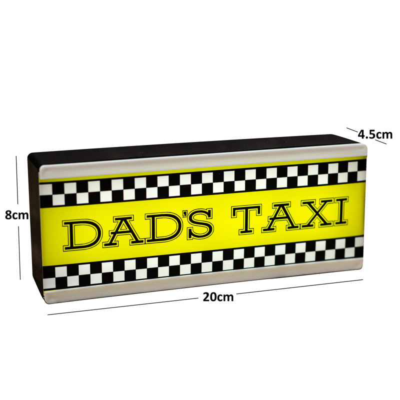 Light Up Room Signs Dads Taxi