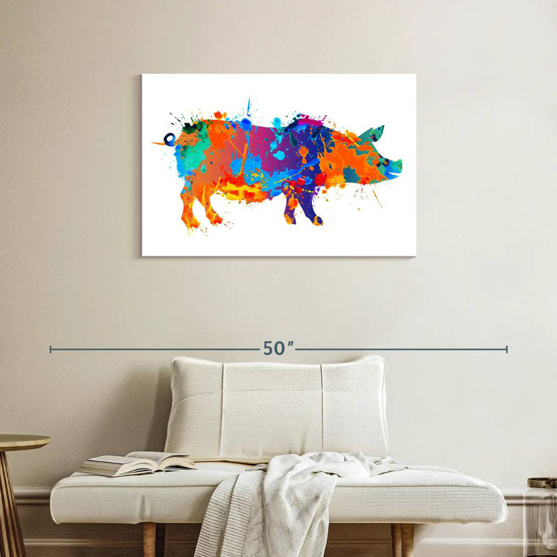 Éclaboussure de cochon Brampt, H 24 po x l 36 po
