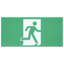 Enseigne de sortie verte Runing Man - 120-347V - 2hr de secours - Simple / double face - Fixation universelle - Thermoplastique