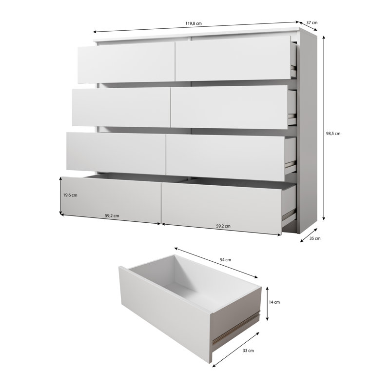 Posey chest of drawers, Beige