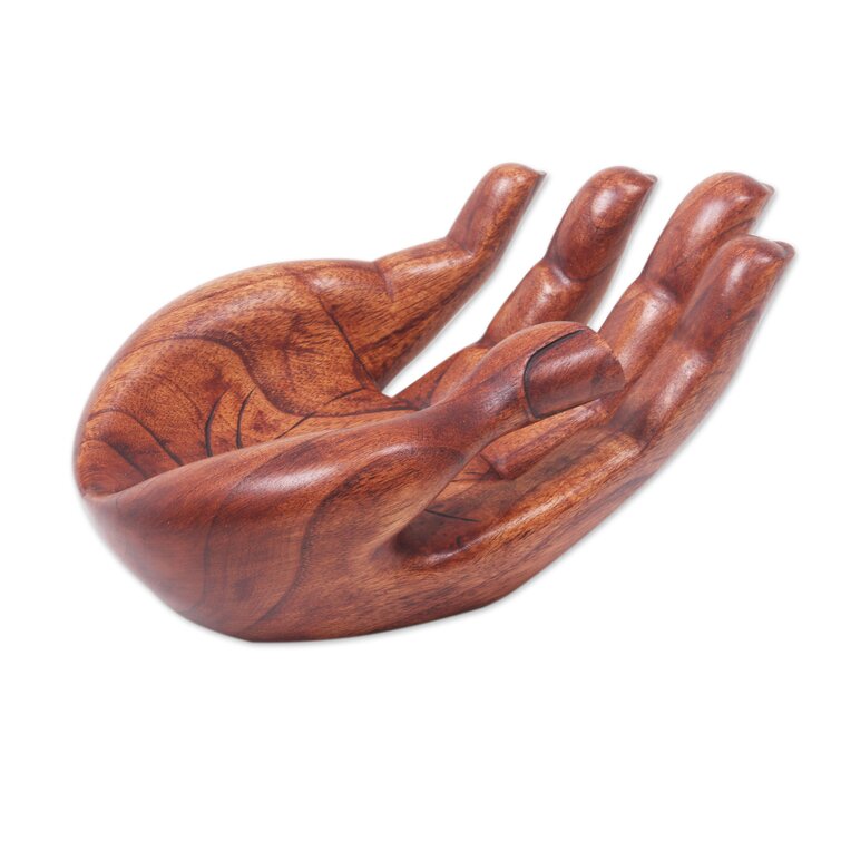 World Menagerie Rizwan Signed Handcarved Wood Hand Sculpture & Reviews