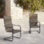 Nevan C-spring Outdoor Motion PVC-Coated Polyester Dining Chairs with Foam-Padded and Iron Chair Frame-1124034600-1124034601