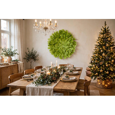 Plume décorative unique inspirée des chapeaux JuJu - Lime