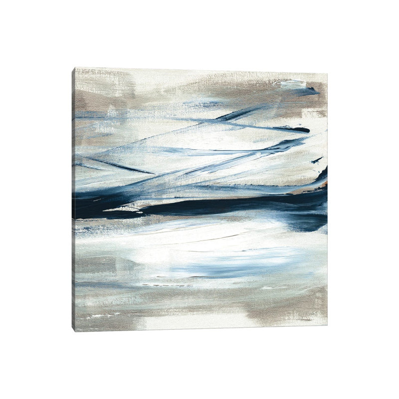 Tumultuous Indigo IV by Susan Jill - Wrapped Canvas Painting, 30.48 cm H x 30.48 cm W
