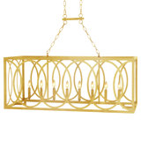 New Orleans 8 - Light Kitchen Island Rectangle Chandelier