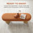 Dining Bench For Dining Room, Upholstered Bedroom End Of Bed Entryway Bench, Boucle Ottoman For Living Room, 64"L Stool Top Wood Leg 300 LBS Weight Capacity-420868937-420868942-405067566