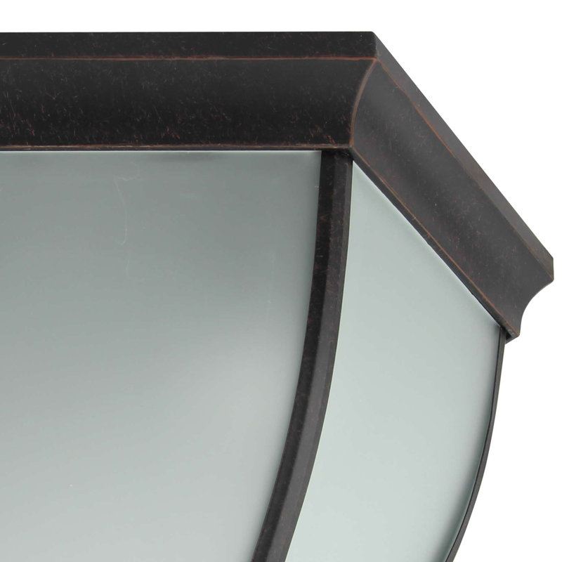 2 - Bulb Outdoor Flush Mount, Gray, Oil Rubbed Bronze