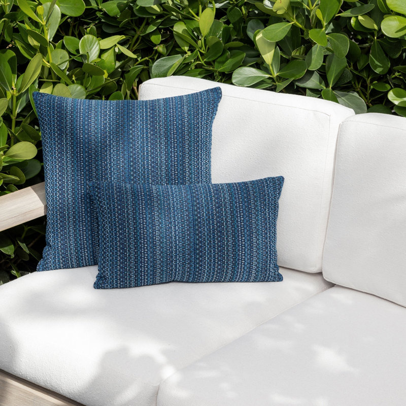 Kaleidoscope Indoor/Outdoor Pillow Cover & Insert, 12" x 20", Midnight, Rectangular