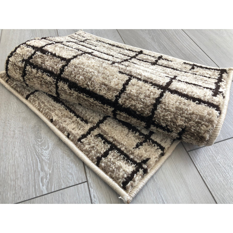Beaulieu Non-Slip Chequered Doormat, Rectangle 64 x 117cm