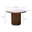 Ione Round Marble Top Metal Base Dining Table-848095541