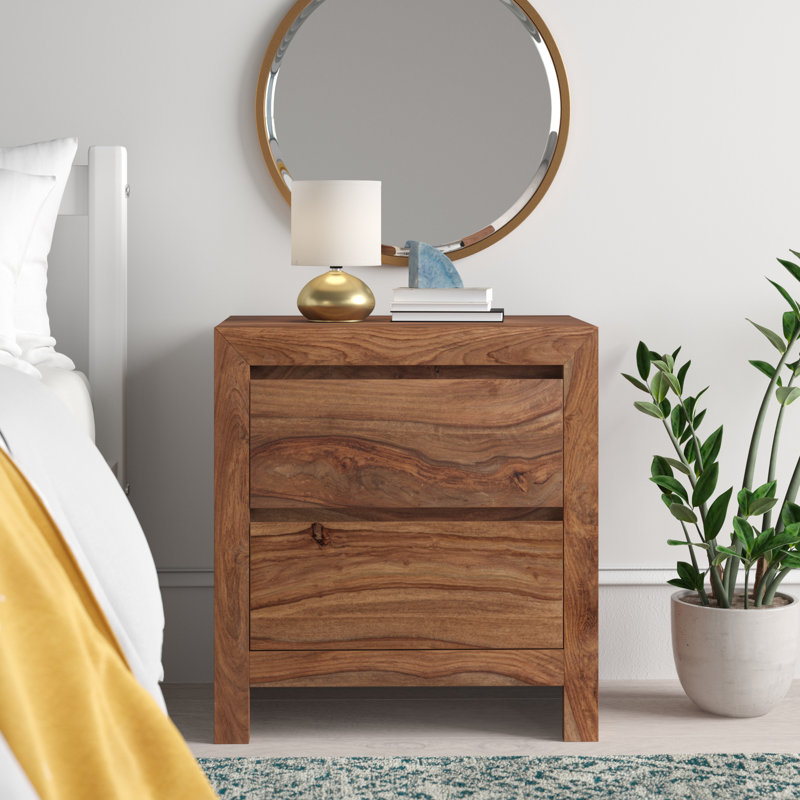 Kanwal 24'' W Solid Wood Nightstand