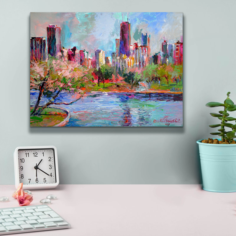 " Cityscape 2 " by Richard Wallich, 12" H x 16" W x 0.75" D