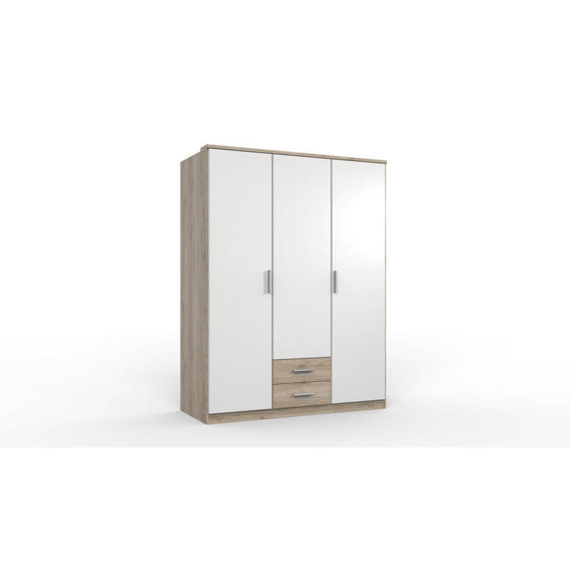 Pablo 3 Door Wardrobe, Oak/White