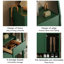 Rangement à chaussures vert en bois massif