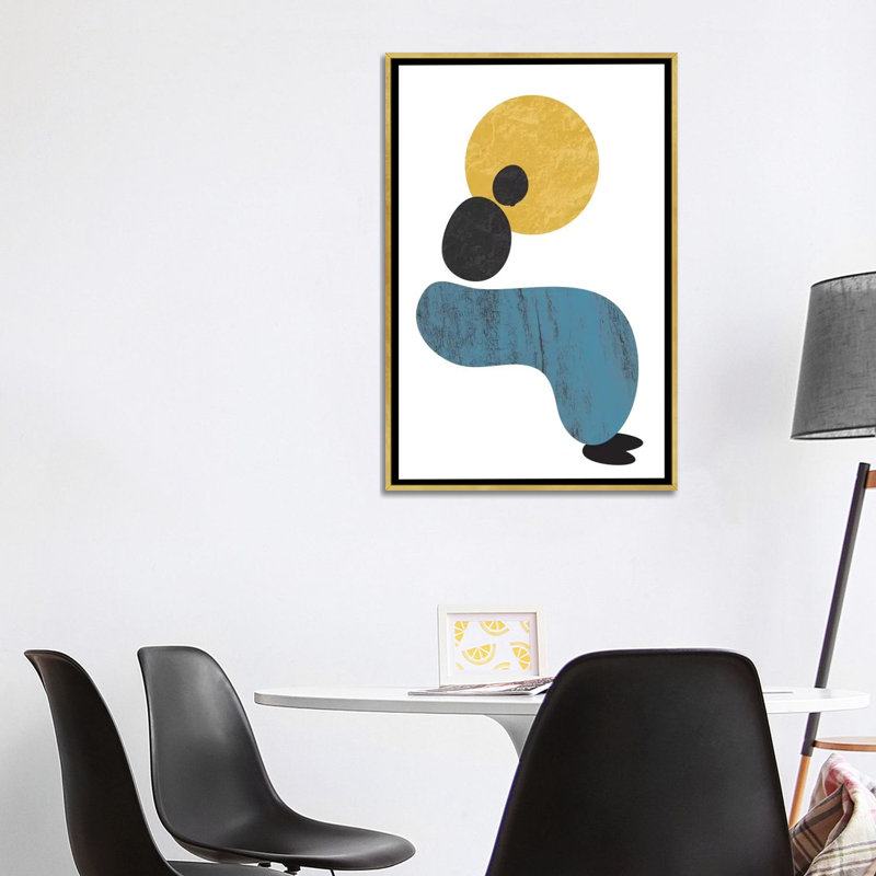 « abstract lady » par flatowl-impression sur image, Toile encadrée d'or, H 48 po x l 32 po x P 1,5 po
