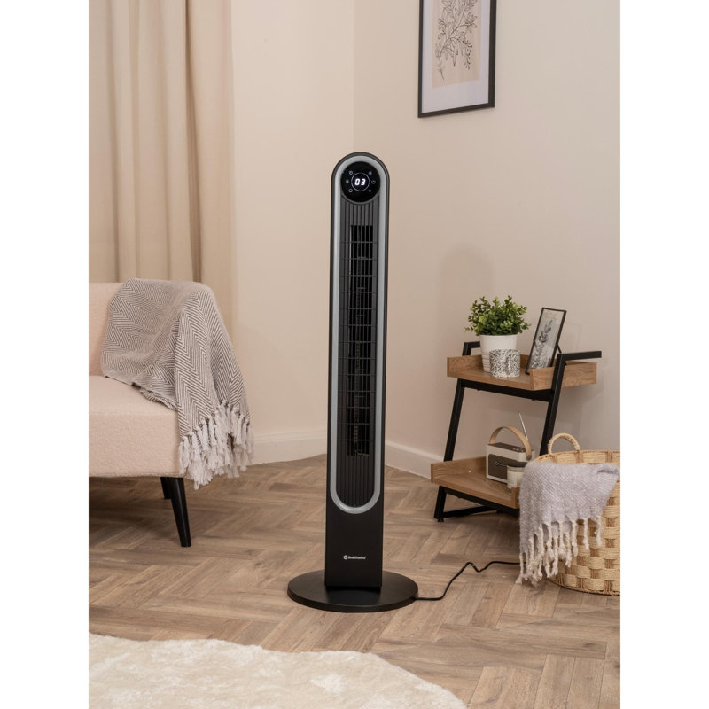 Rediffusion Halo Digital Tower Fan, Black
