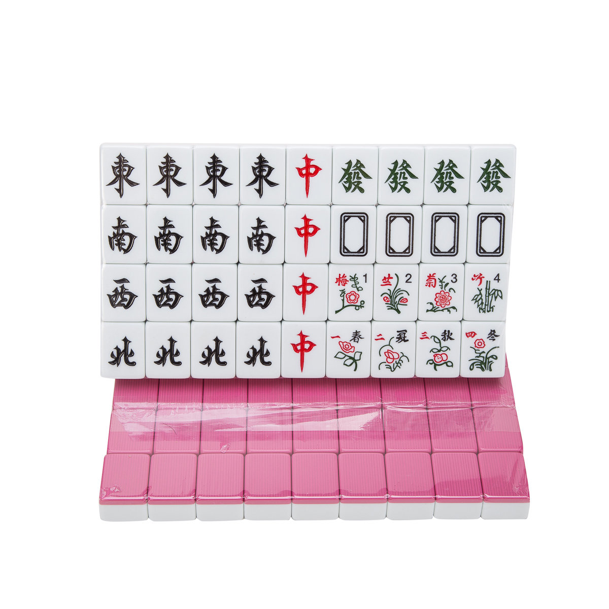 NEWFUN Mini Jeu De Mahjong Traditionnel Chinois – 144 Pièces – Portable – Jeu De Famille 2-4 Joueurs – Cadeau Voyage