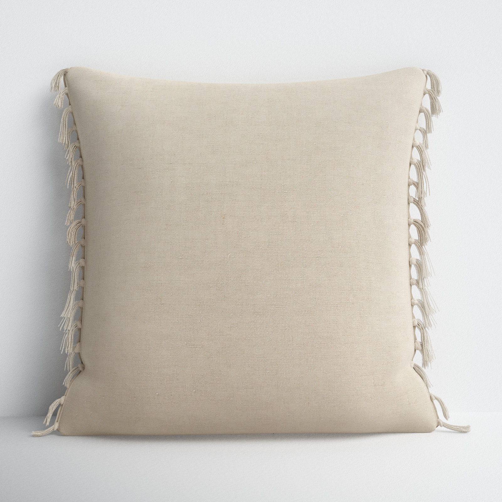 Sharron Square 100% Linen Pillow, Feather Gray, Polyester/Polyfill