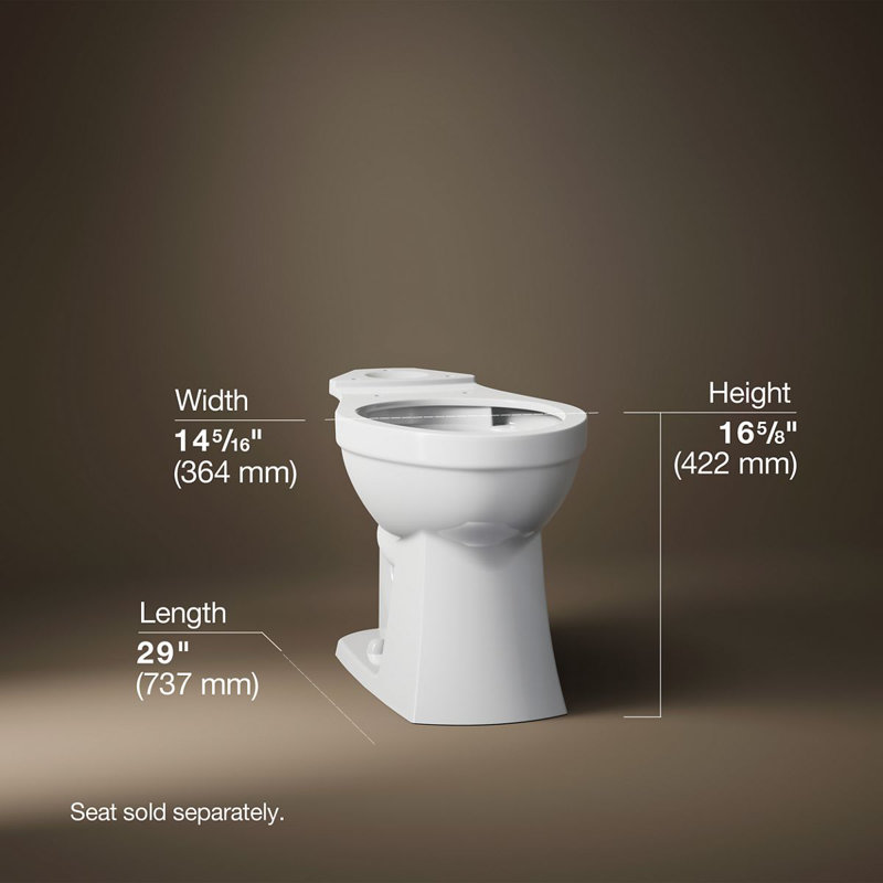 Cuvette de toilette allongée Kelston, Blanc