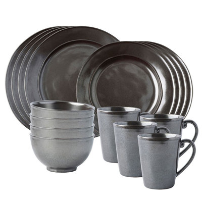 JULISKA PEWTER STONEWARE 4 - PIECE PLACE SETTING