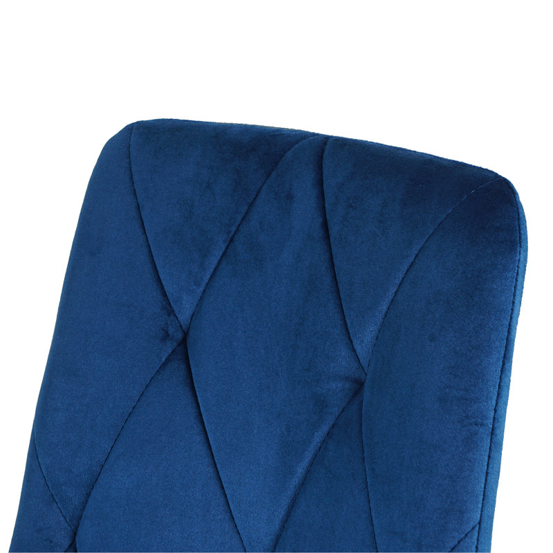 Chaise d'appoint rembourrée Freixa Velet, Bleu