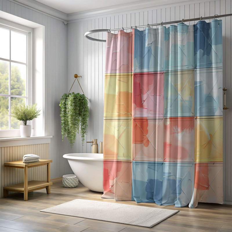 Rideau de douche Ingelise, H 74 po x l 71 po