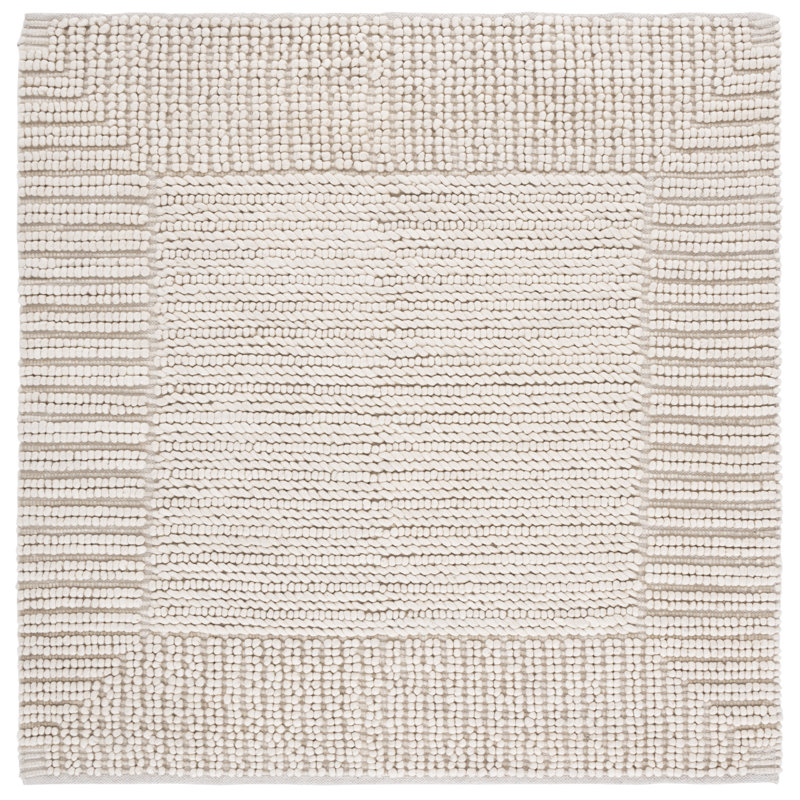 Natura 286 Flatweave Wool/Cotton Rug in Beige, Round 6'