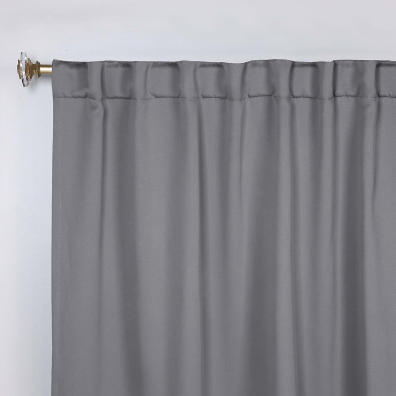 Rideaux obscurcissant et passe-tringle Levatt Classic, Argenté, L 42 po x L 96 po