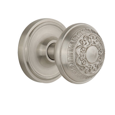 Bouton de porte de mortaise intérieure avec rosette classique à oeuf & dart