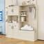 Armoire d'entrée avec tablettes et 4 crochets-309155753