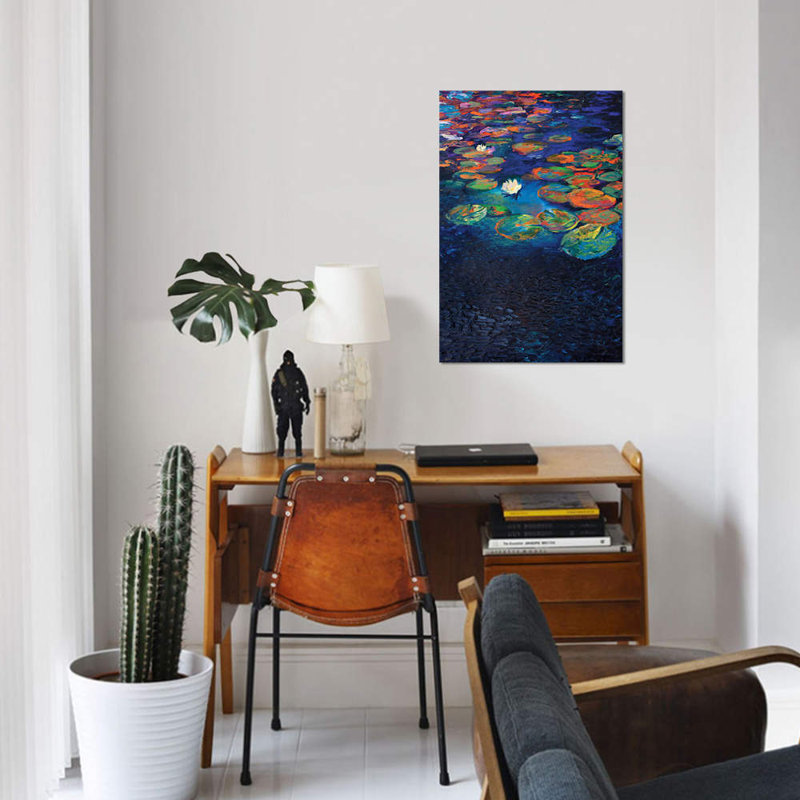 " Nymphaea Lotus " by Iris Scott, 60" H x 40" W x 1.5" D, No Mat, Wrapped Canvas
