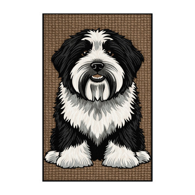 Washable Old English Sheepdog Dogs Area Rug