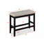 1Pc Counter Height Bench Footrest Upholstered Seat
