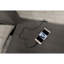 1 x table de chevet en bois massif gris chaud lignes modernes et élégantes garniture chromée garniture de chambre à coucher