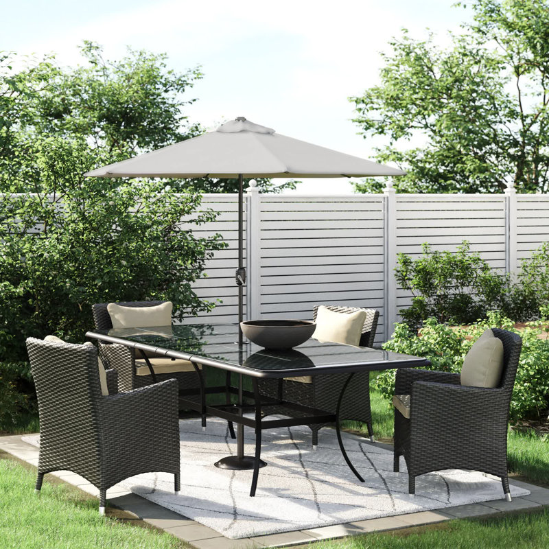 Traditional Parasol, Taupe, Crank Lift, 300cm W x 300cm D