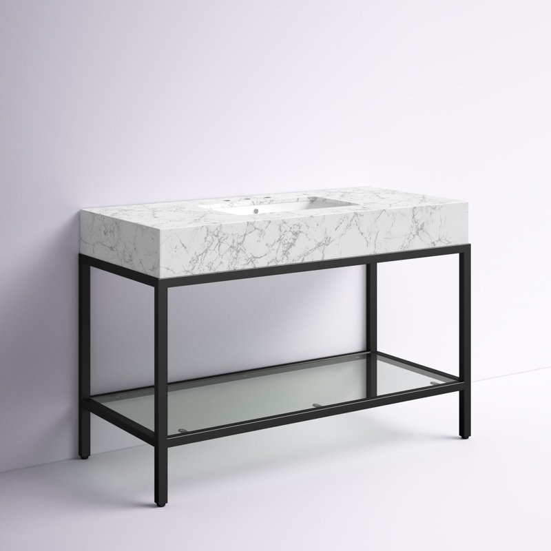Kingsley 51" Single Bathroom Vanity Set, Black