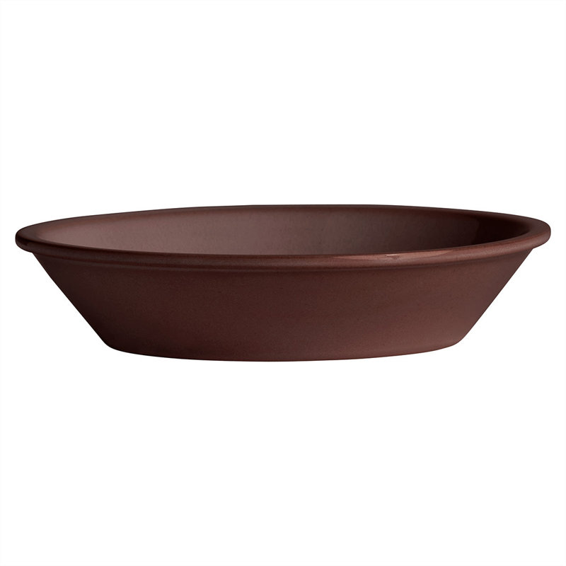 Yuka Handmade Earthenware Appetizer Plate, Brown