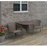Costas 2 - Person Wicker Patio Dining Set