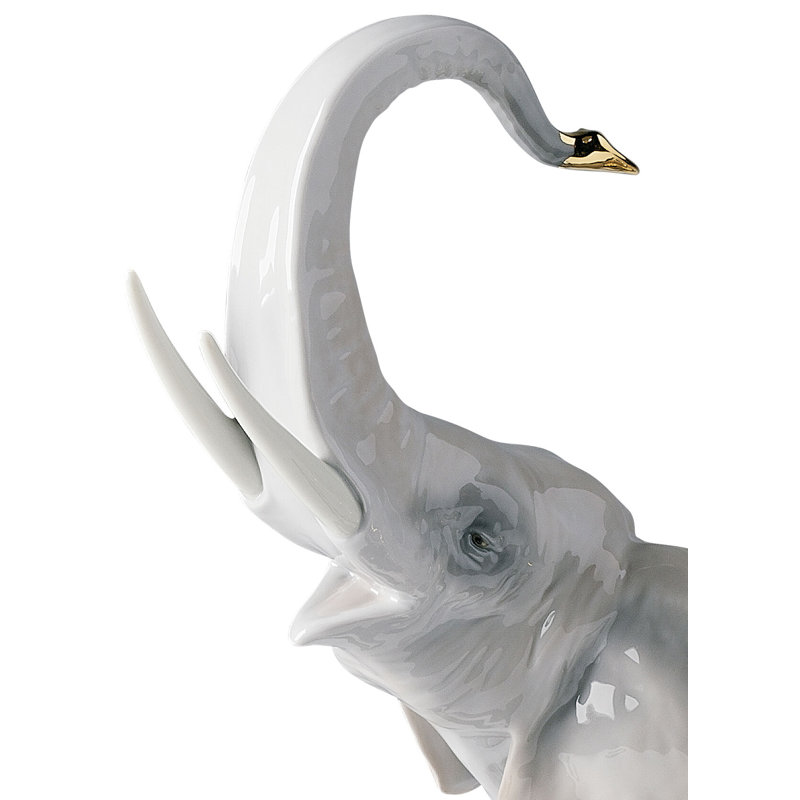 Celebration Elephants on Rock Figurine