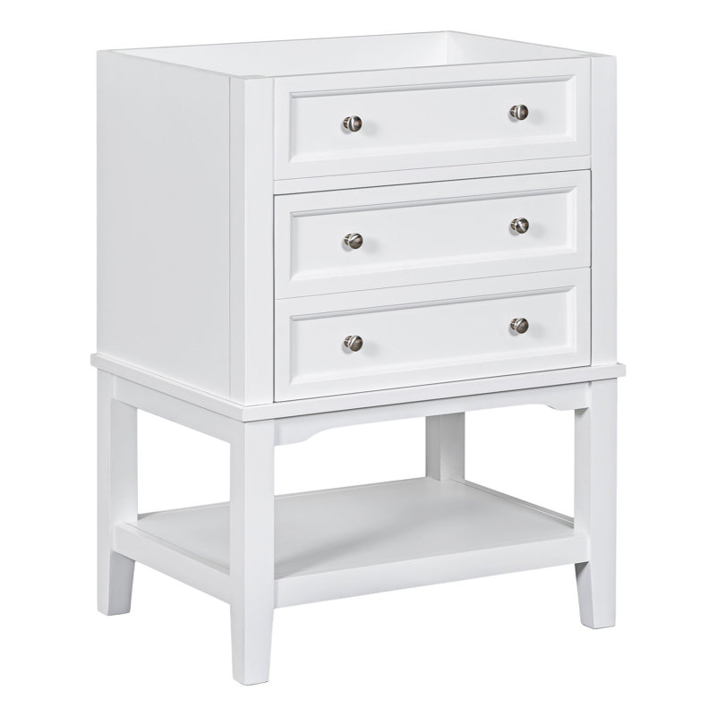 Single Bathroom Vanity Base Only in White