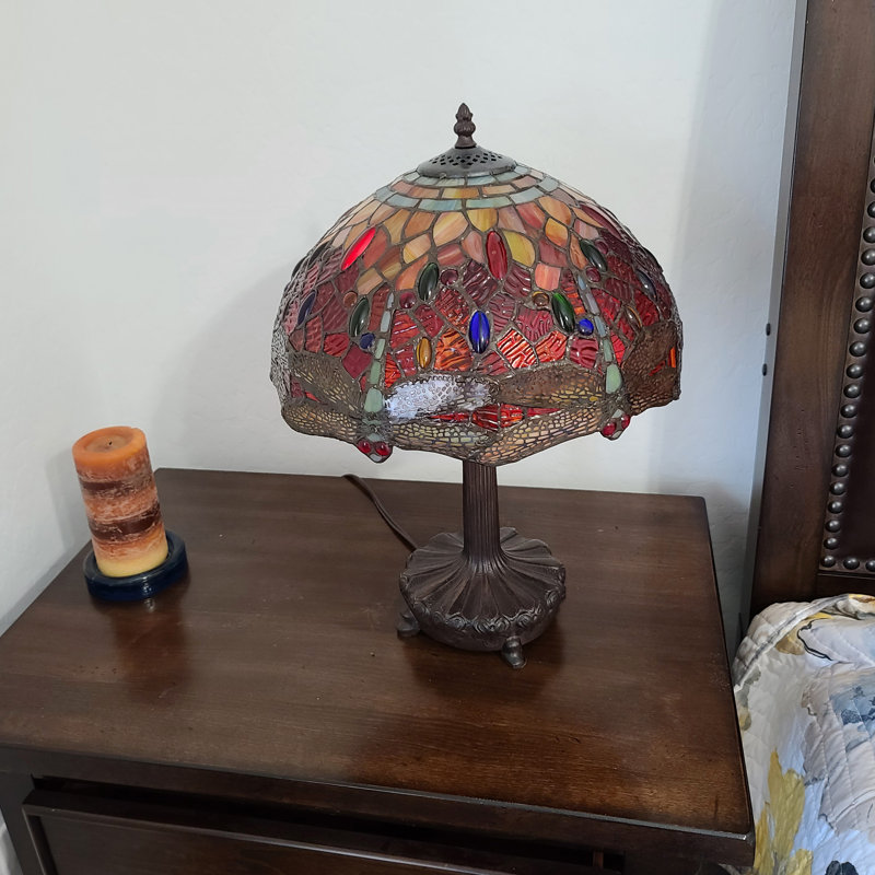 Jain Metal Table Lamp, 19"H x 14"W x 14"D