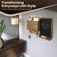 Wood Wall Organizer with Mail Storage