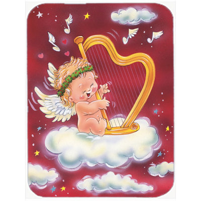 Anges en verre à caroline avec harpe saint-valentin