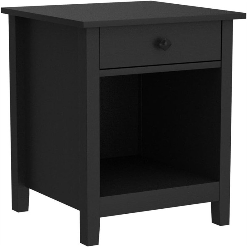 Table de bout avec rangement Dayris, Noir