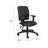 Zean Swivel Task Chair, Adjustable Arms, Black Crepe Fabric, Rolling