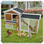Cage à lapin imperméable en bois avec plateau de nettoyage pour escaliers pour animaux de compagnie